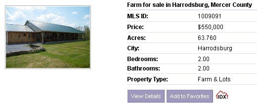 Farms for Sale Mercer County KY
