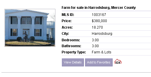 660 Cap Bottom Lane Harrodsburg KY